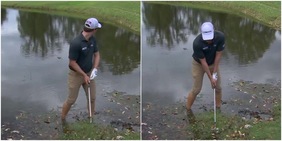 Puro terrore nel torneo di golf: è costretto a colpire la pallina, ma quello che spunta alle sue spalle fa spavento…