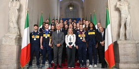 La giornata azzurra si è conclusa a Palazzo Chigi con la Premier Giorgia Meloni