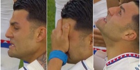 Il figlio di Miguel Angel Russo scoppia a piangere durante il minuto di silenzio: la dedica in campo è straziante