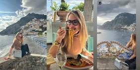 Ilary Blasi radiosa a Positano: ecco come dimentica le parole di Totti sull'esultanza "6 unica"