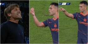 Clamorosa lite al Maradona: Conte contro Lautaro, la fotosequenza della scenata in campo