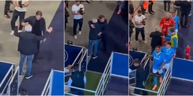 Il Napoli fa festa contro l'Inter: il gesto di De Laurentiis a fine partita