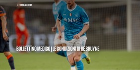 Napoli, che tegola: De Bruyne fuori per 3-4 mesi