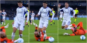 Milinkovic-Savic tocca Morata: la fotosequenza del fallo da rigore