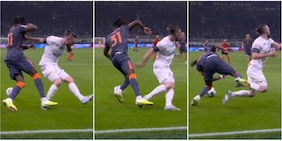 Inter, il Var toglie il rigore su Bisseck: la fotosequenza del fallo in Champions
