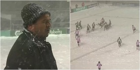 Il gol in rovesciata nella bufera di neve diventa virale: ecco dove è accaduto