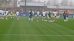 Italia, rifinitura sotto la pioggia a Milanello
