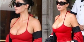 Kim Kardashian esplosiva a Rio de Janeiro: la canottierina è troppo piccola e rischia l'incidente sexy!