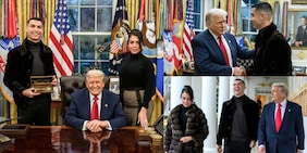 Cristiano Ronaldo e Georgina con Trump alla Casa Bianca