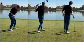 Sinner comincia le vacanze dopo il trionfo alle Finals: gioca a golf in un hotel (blindatissimo) sul lago di Garda