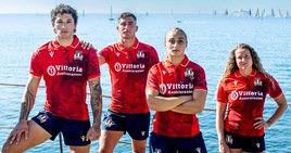 Il "Rosso Garibaldi" per il nuovo third kit 2025/26 per l'Italia del rugby