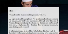 Il tennista fa coming out, il lungo messaggio sui social: "Nello sport non se ne parla abbastanza…"