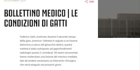 Juve, infortunio per Gatti: 2025 terminato per il difensore