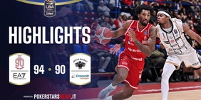 EA7 Emporio Armani Milano - Dolomiti Energia Trentino  | PokerstarsNews Highlights Serie A Unipol 2025/2026