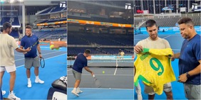 Ronaldo stupisce anche Alcaraz, che show a Miami: non male quel dritto...