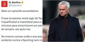 Il Benfica di Mourinho dopo la vittoria dello Sporting in Coppa: "Altro episodio scandaloso, è già tutto deciso"