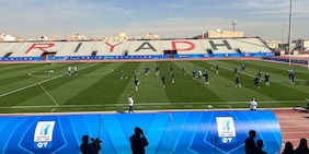 Il Napoli si allena a Riyadh prima della finale con il Bologna