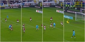 Kilicsoy coast to coast pazzesco in Torino-Cagliari: finte, dribbling, tiro e gran gol