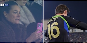 Buffon jr entra in campo contro la Juve: Alena Seredova non trattiene le emozioni in tribuna a Pisa.
