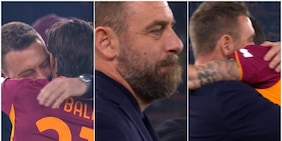 Come l'Olimpico ha accolto De Rossi: gli abbracci con Dybala e Mancini e l'allenatore vicino alle lacrime