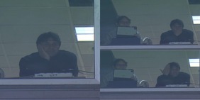 Conte è in tribuna al Maradona: come sta vivendo Napoli-Parma con il fratello Gianluca