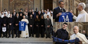 Il Como dal Papa prima della Lazio: tutte le foto