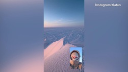 Ibra finisce...nella bufera di neve!