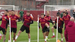Europa League, allenamento a Trigoria per la Roma di Gasperini