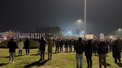 Juventus, il pullman bianconero all'Allianz Stadium