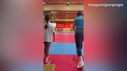 Lady CR7 perde la sfida di corsa con...la figlia