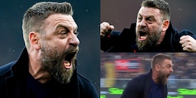 De Rossi, pazza gioia: le foto dell'esultanza dopo la rimonta del Genoa al 91'