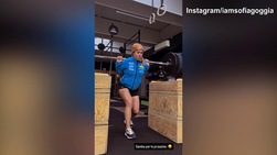 Allenamento sulle gambe per Sofia Goggia
