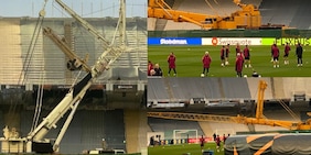 L’Olimpico di Atene con gru e spalti chiusi: le foto dello stadio di Panathinaikos-Roma
