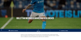 Napoli, Di Lorenzo ko: out tra le 6-8 settimane