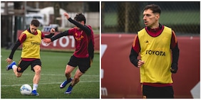 La Roma si allena a Trigoria: Zaragoza subito protagonsita