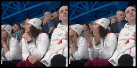 A vedere Constantini e Mosaner nel curling c'è un'ospite speciale in tribuna: l'avete riconosciuta?