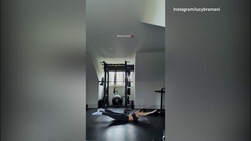Lady Chiesa si allena in palestra