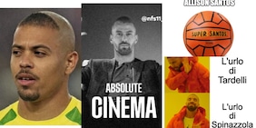 Malen come Ronaldo, il gol dell'ex Spinazzola e il super Santos: il pari tra Napoli e Roma scatena le ironie