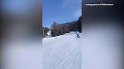 Lady De Rossi sfreccia sulla neve