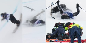 Incidente terrificante alle Olimpiadi, atterra male e resta fermo inerme in pista: la sequenza