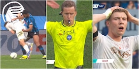 Chiffi annulla il rigore al Napoli, la reazione incredula di Hojlund e Conte