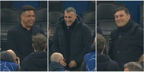 Inter, Ronaldo e Vieri a San Siro prima del Bodo: le foto