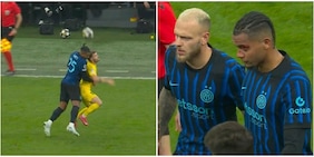 Akankji perde sangue dal volto e rientra con un turbante: la scena pulp durante Inter-Bodo