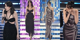 Pilar Fogliati incanta Sanremo 2026: l'abito viola è una sirena iridescente ma l'orecchino...