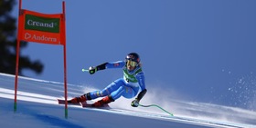 Goggia, terzo tempo nell'ultima nella prova di Coppa del Mondo di Soldeu. Brignone ai box per sicurezza