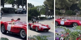 Leclerc ha sposato la fidanzata Alexandra: tutte le foto, dai vestiti al giro in Ferrari agli ospiti