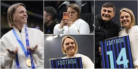 Arianna Fontana tifosa speciale a San Siro: l'Inter la celebra con il numero 14 delle sue medaglie