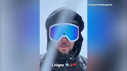 Matteo Giunta sommerso dalla neve: "Livigno non si smentisce mai"