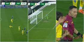 Caos e proteste a Frosinone, esplode un petardo e il Pescara segna il raddoppio casualmente: il gol è regolare