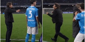 Conte impazzisce dopo il gol di Elmas e lascia Gutierrez da solo per andare ad esultare